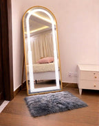 SELFI MIRROR MAT - Premium Faux Sheepskin Fur Rug – Soft Fluffy Floor Mat