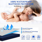 Premium king size waterproof mattress protector with 10 inch deep pocket
