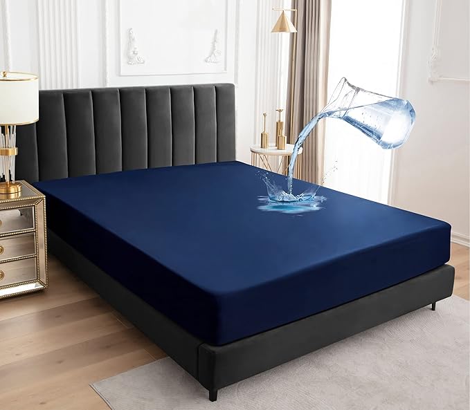 Premium king size waterproof mattress protector with 10 inch deep pocket