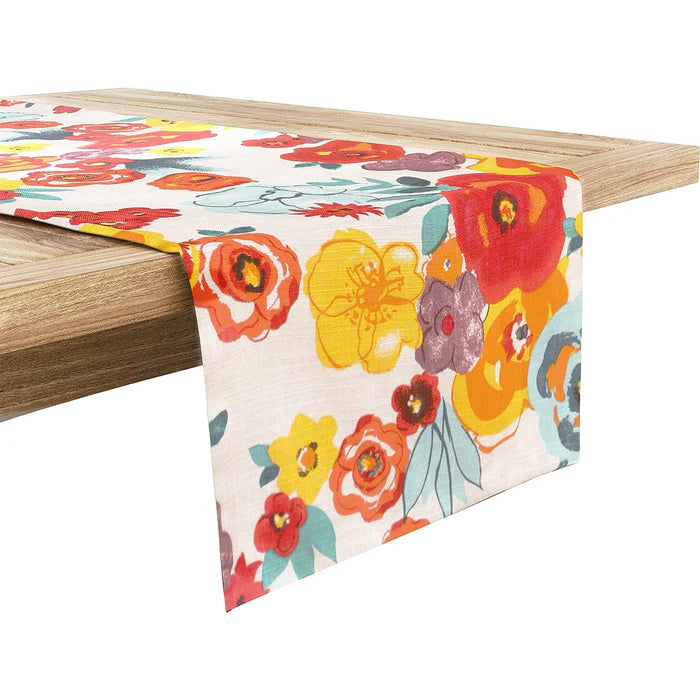 Floral Cotton Table Runner – 14” x 72” (Anti-Slip & Durable)