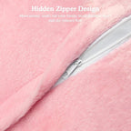 2 pcs set Decorative Throw Pillows Covers With Long Fur