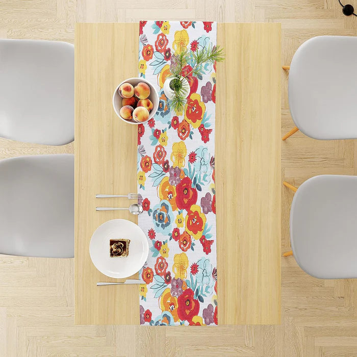 Floral Cotton Table Runner – 14” x 72” (Anti-Slip & Durable)