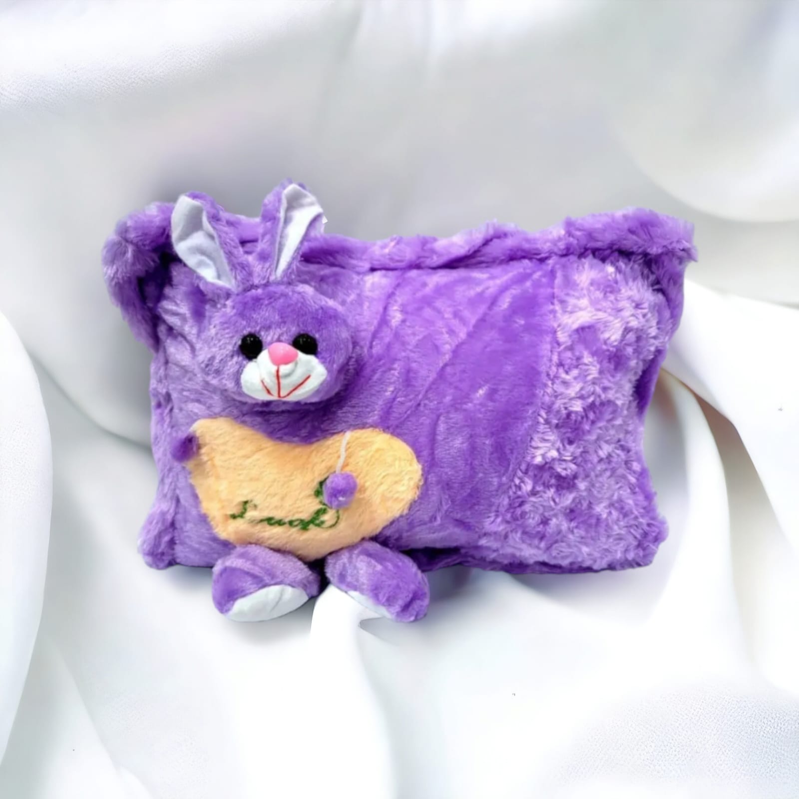 Soft Plush Teddy Baby Pillow Cushion Cover – 10×16 Inches | Cute Kids Room Décor Pillow