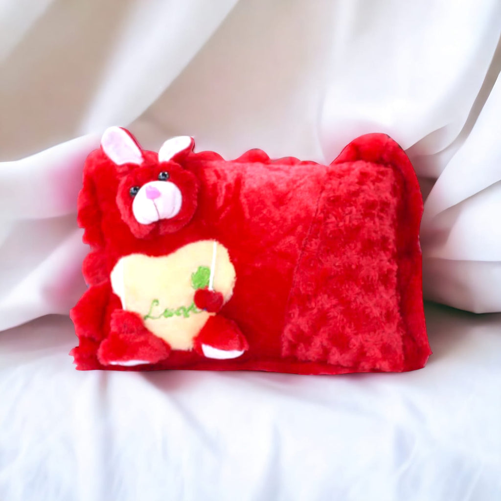 Soft Plush Teddy Baby Pillow Cushion Cover – 10×16 Inches | Cute Kids Room Décor Pillow