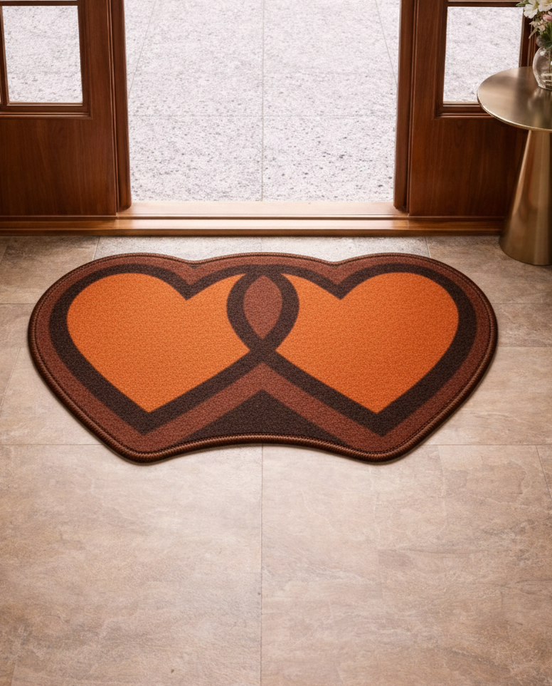 Twin Heart Welcome Mat