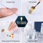 Plastic Clear Table Protector 28x40 Inches Crystal Vinyl Table Cover Protector Transparent PVC Table Cloths for Dining Room Table Plastic Tablecloth Protector Table Pad for Kitchen Wood Grain
