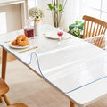 Plastic Clear Table Protector 28x40 Inches Crystal Vinyl Table Cover Protector Transparent PVC Table Cloths for Dining Room Table Plastic Tablecloth Protector Table Pad for Kitchen Wood Grain