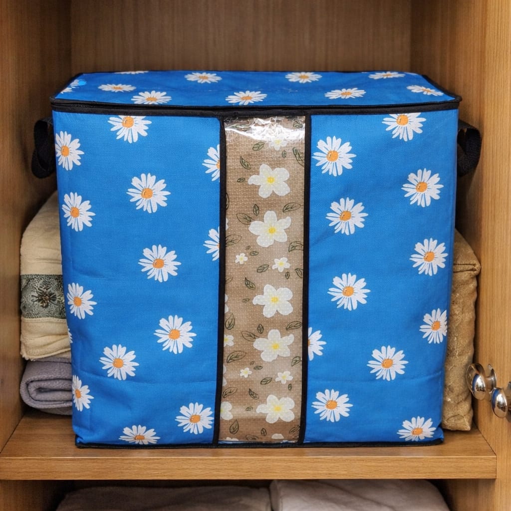 Large Non-Woven Clothes Storage Bag with Dual Zipper & Handles (120 GSM)