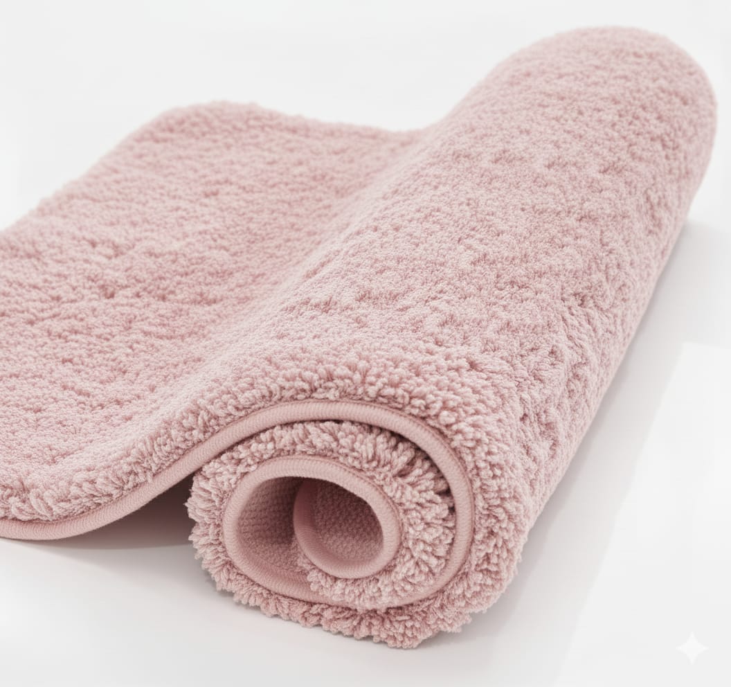 Microfibre Bath Mat, 2cm Super Thick, Super Absorbent Bathroom Rug 40x60cm