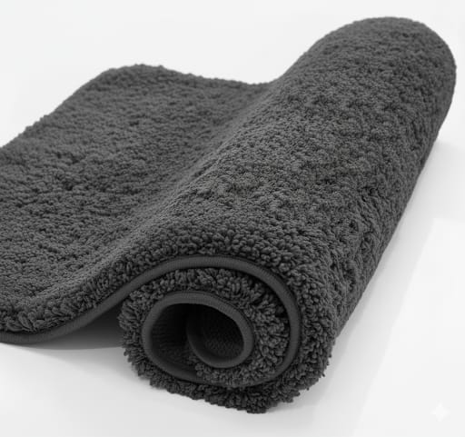 Microfibre Bath Mat, 2cm Super Thick, Super Absorbent Bathroom Rug 40x60cm