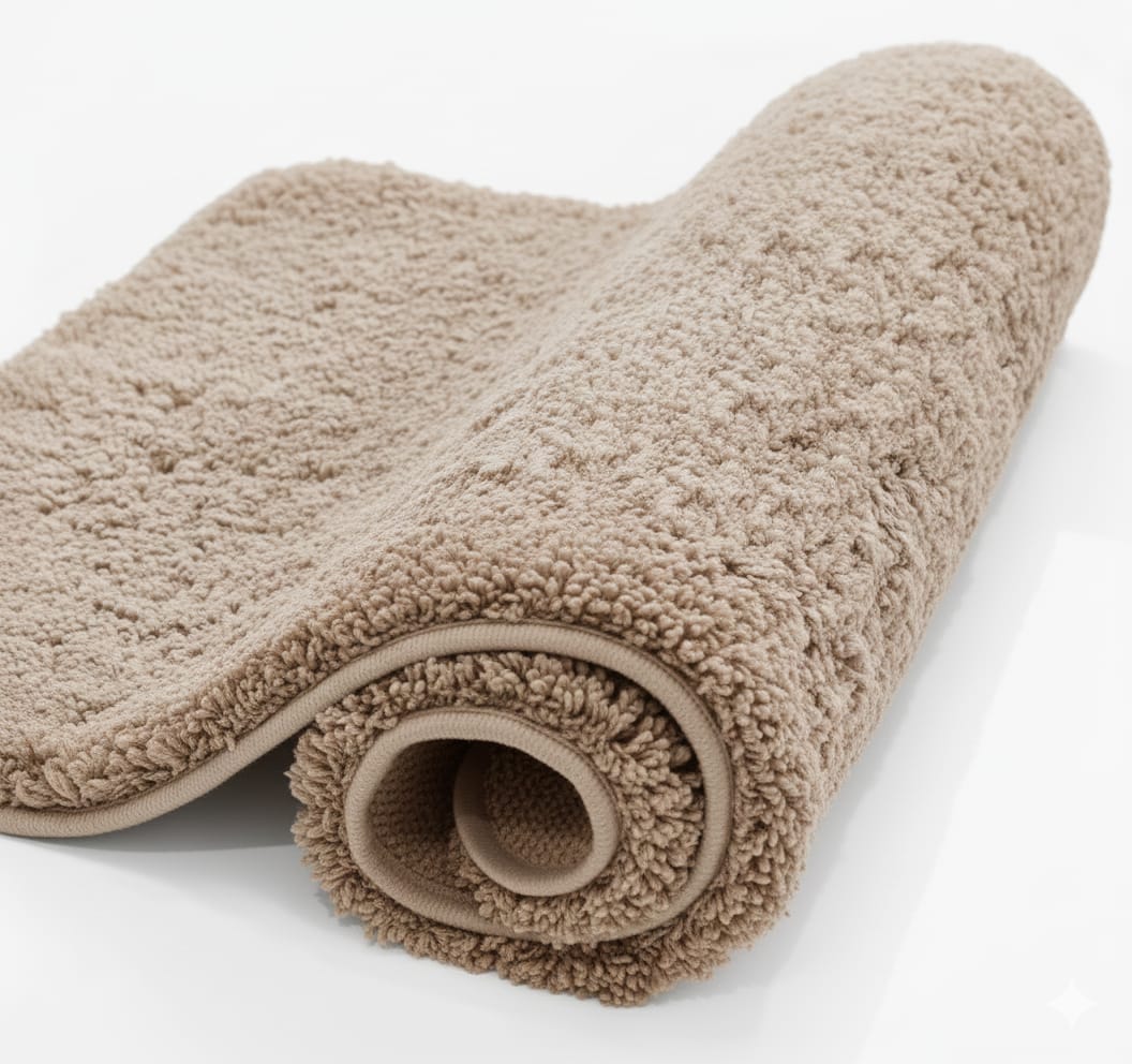 Microfibre Bath Mat, 2cm Super Thick, Super Absorbent Bathroom Rug 40x60cm