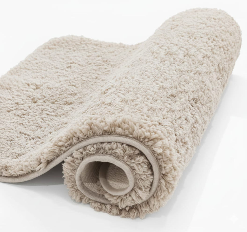 Microfibre Bath Mat, 2cm Super Thick, Super Absorbent Bathroom Rug 40x60cm