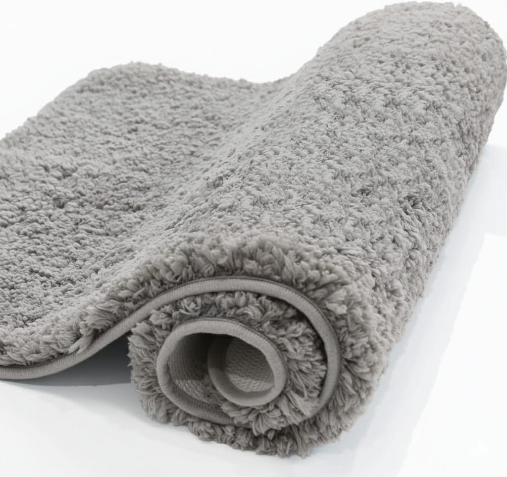 Microfibre Bath Mat, 2cm Super Thick, Super Absorbent Bathroom Rug 40x60cm