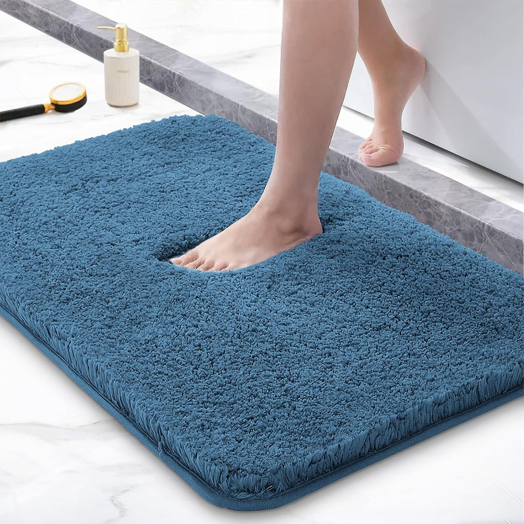 Microfibre Bath Mat, 2cm Super Thick, Super Absorbent Bathroom Rug 40x60cm