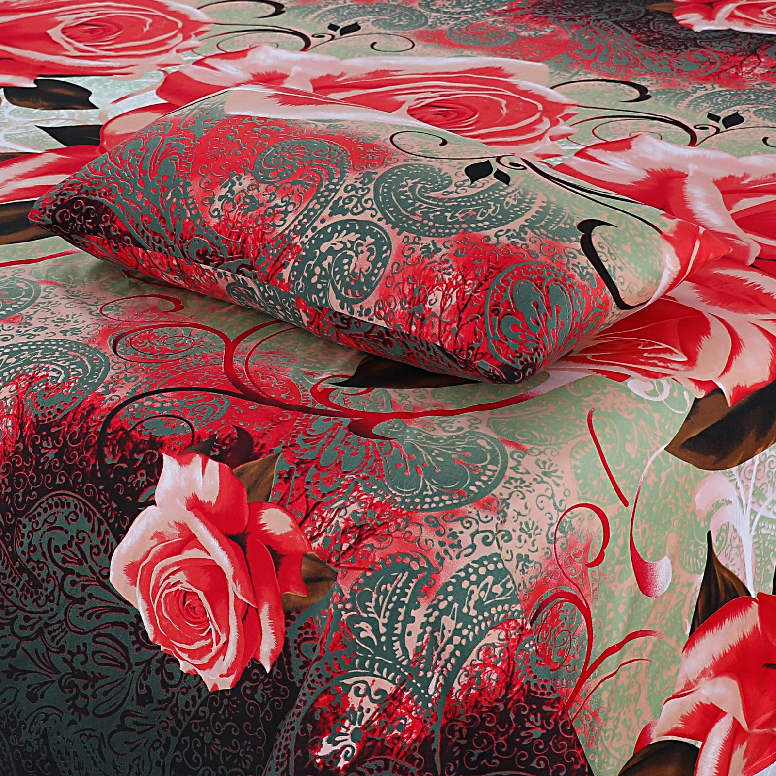 3-PCS Floral Micro Cotton Bedsheet