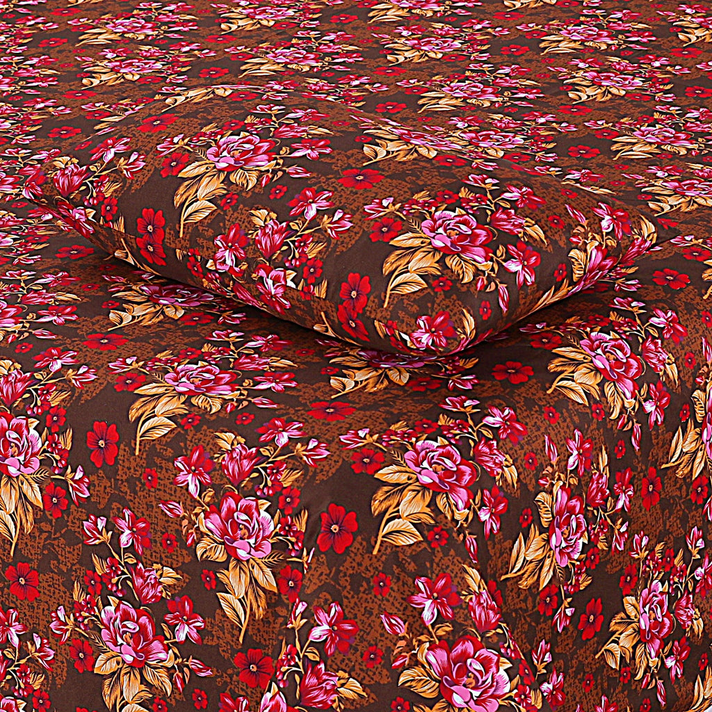 3-PCS Floral Micro Cotton Bedsheet