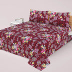 3-PCS Floral Micro Cotton Bedsheet