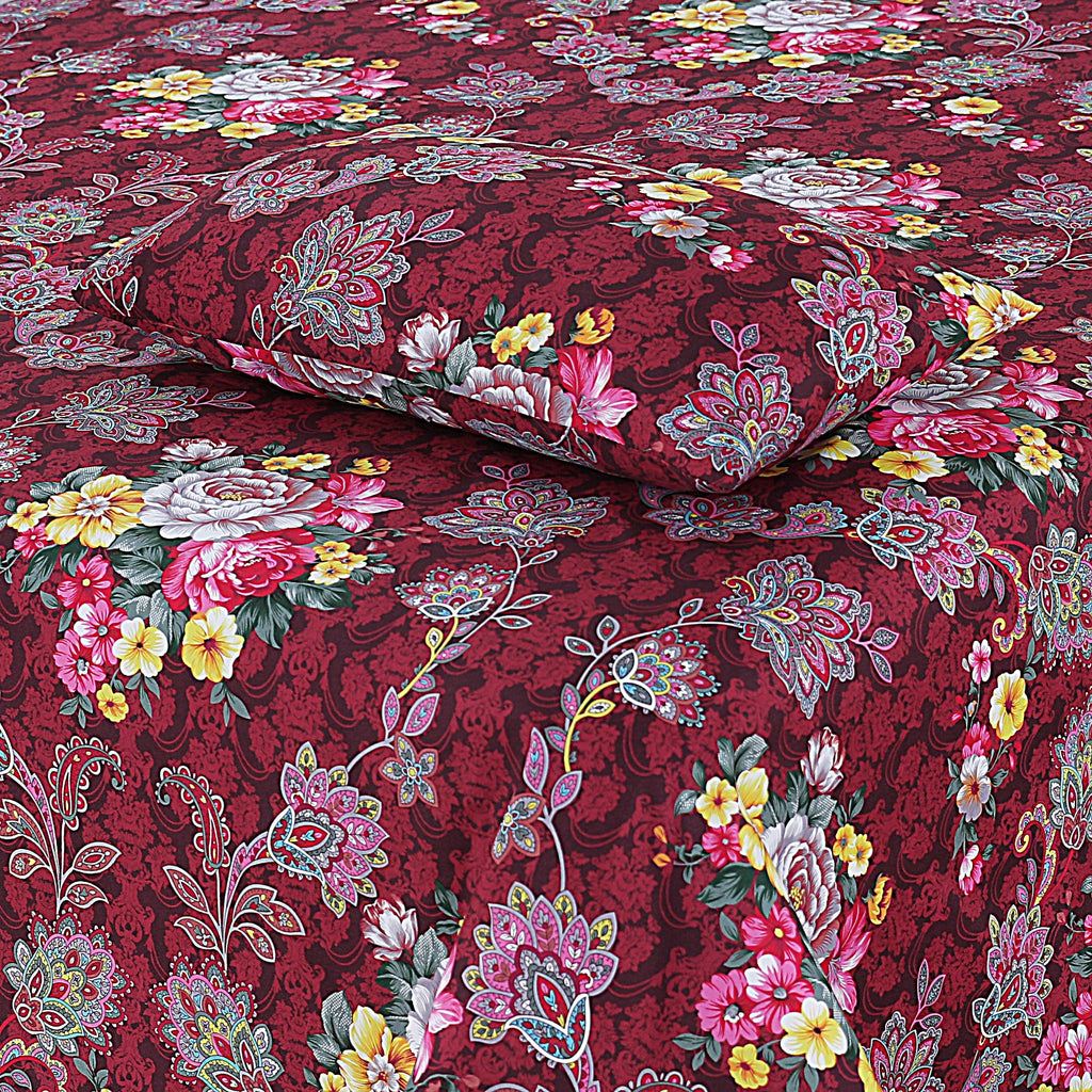 3-PCS Floral Micro Cotton Bedsheet