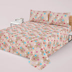 3-PCS Floral Micro Cotton Bedsheet