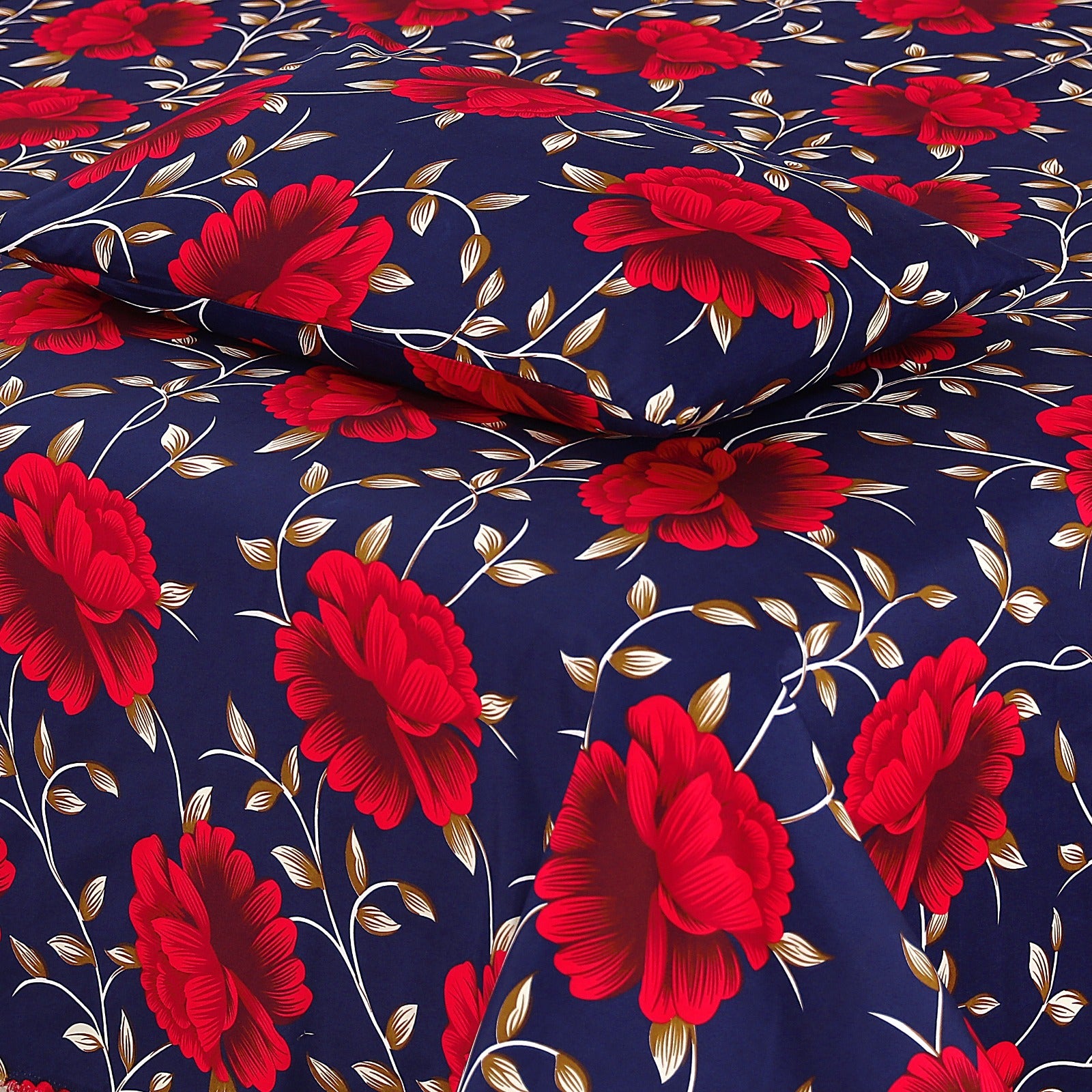 3-PCS Floral Micro Cotton Bedsheet