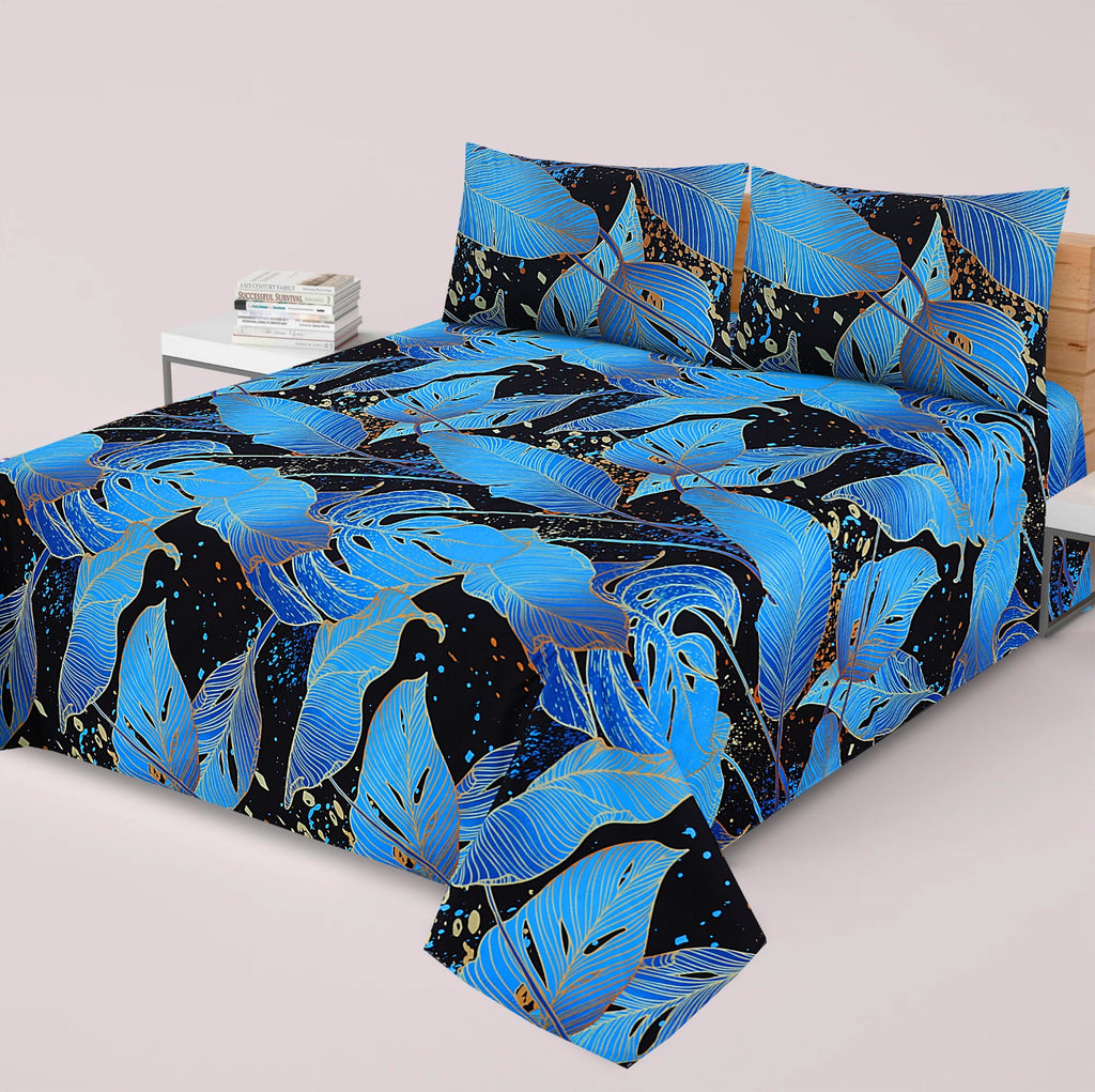 3-PCS Floral Micro Cotton Bedsheet