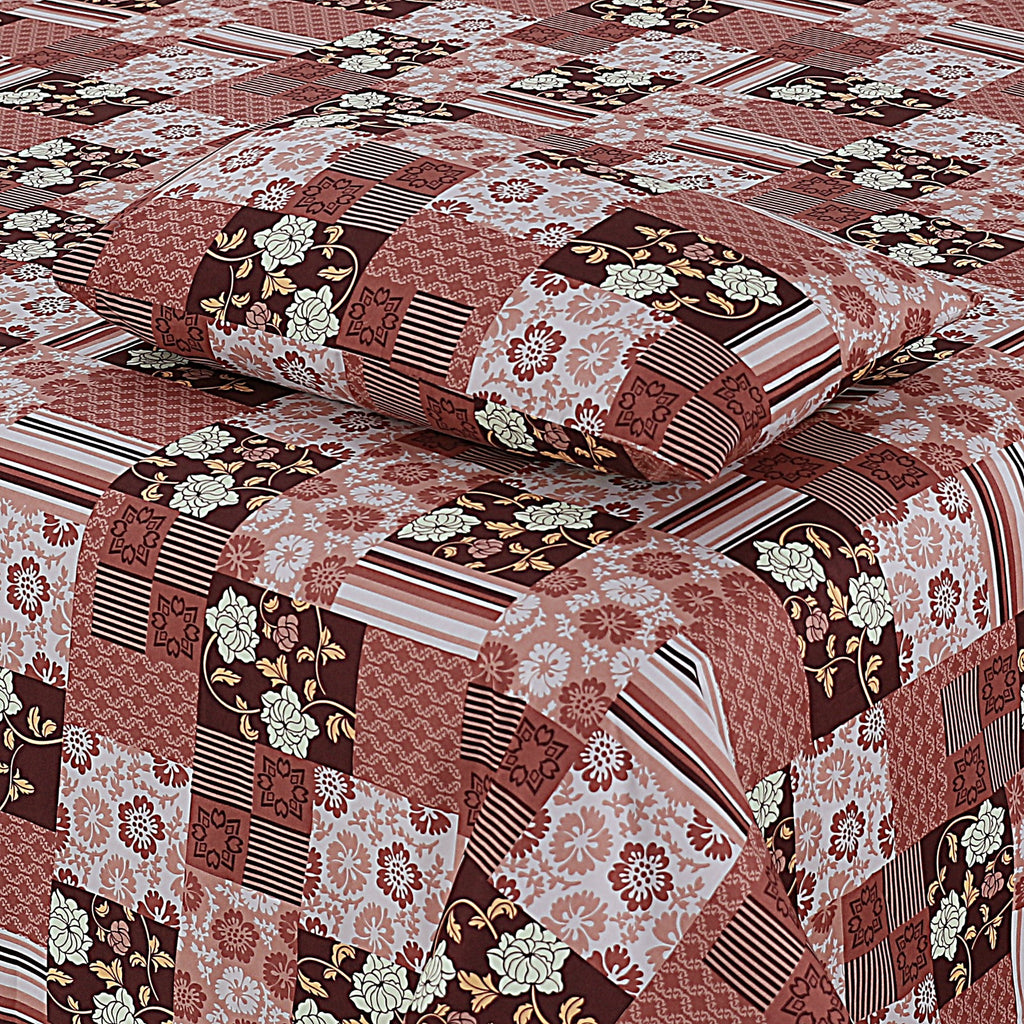 3-PCS Floral Micro Cotton Bedsheet