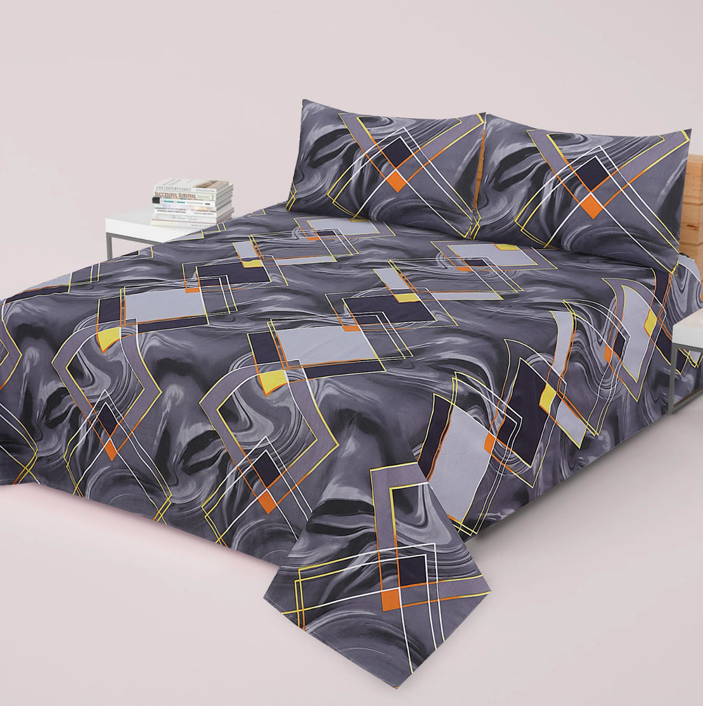 3-PCS Floral Micro Cotton Bedsheet