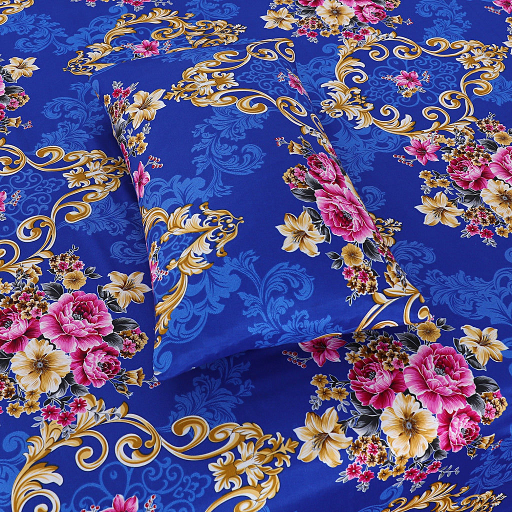 3-PCS Floral Micro Cotton Bedsheet