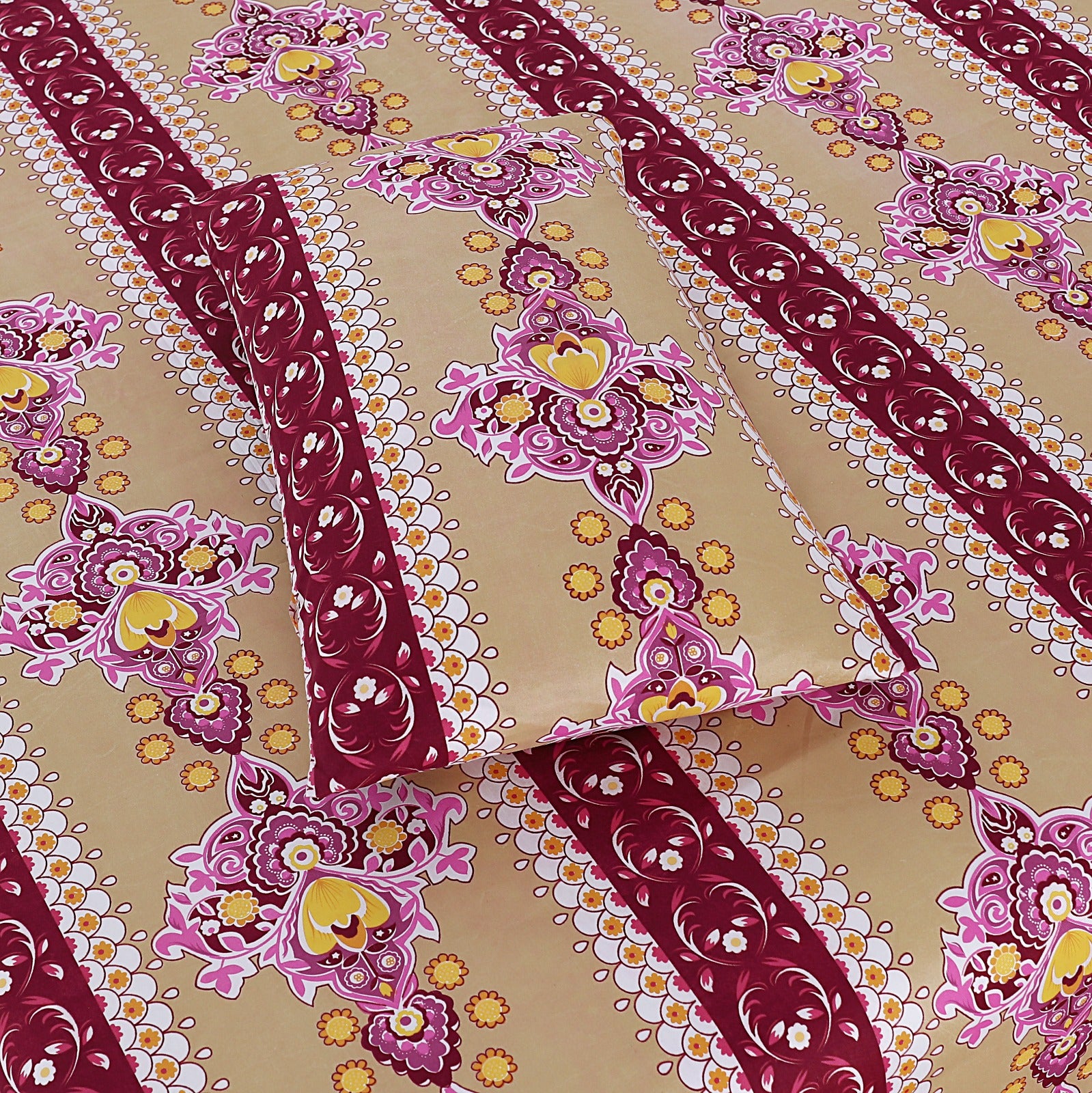 3-PCS Floral Micro Cotton Bedsheet