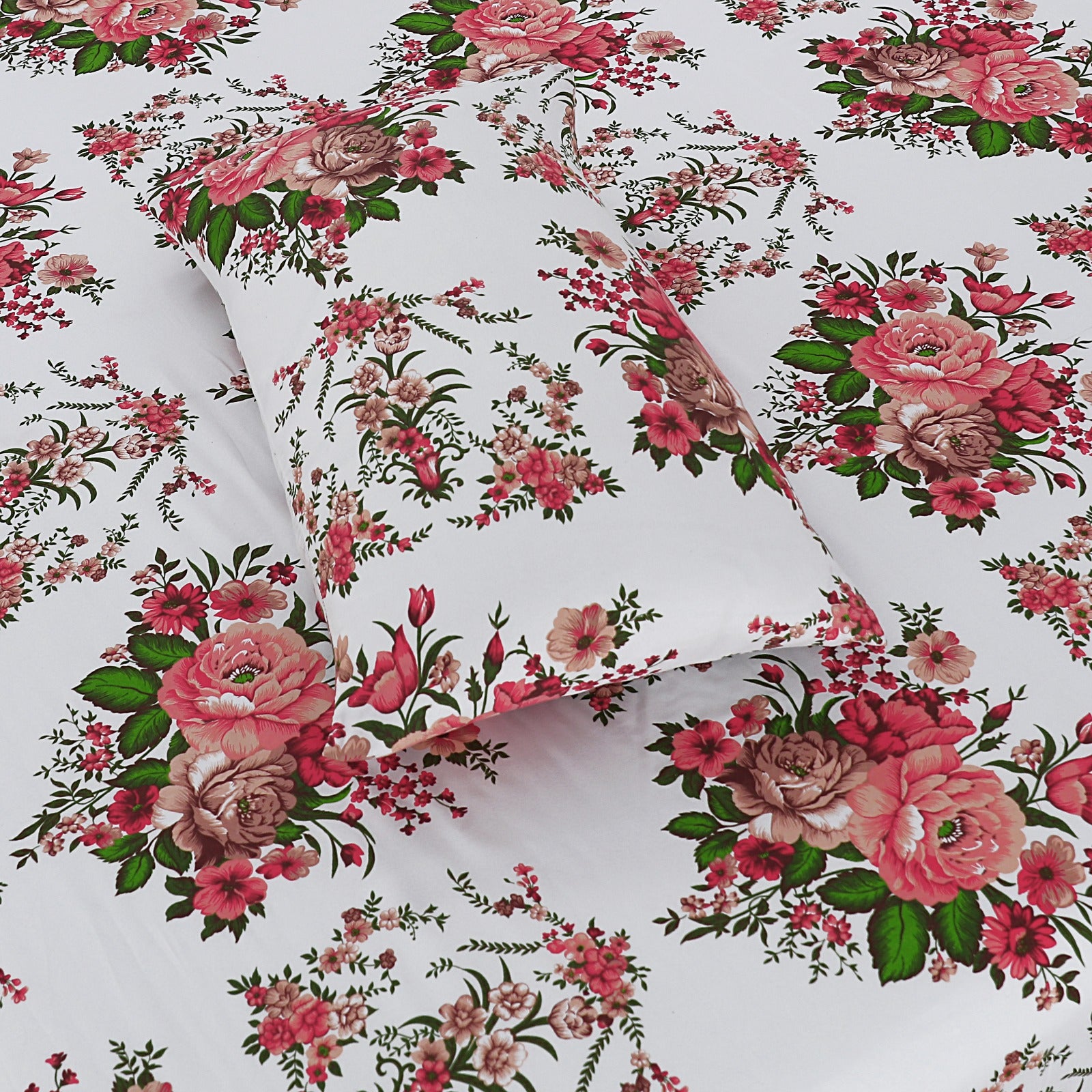 3-PCS Floral Micro Cotton Bedsheet
