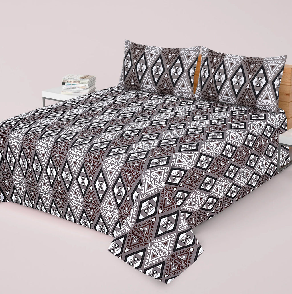 3-PCS Floral Micro Cotton Bedsheet