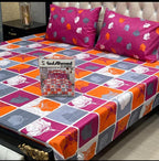 3-PCS Floral Micro Cotton Bedsheet