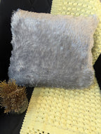 2 Pcs Set Luxury Fluffy Faux Fur Cushion Covers for Sofa & Home Decor