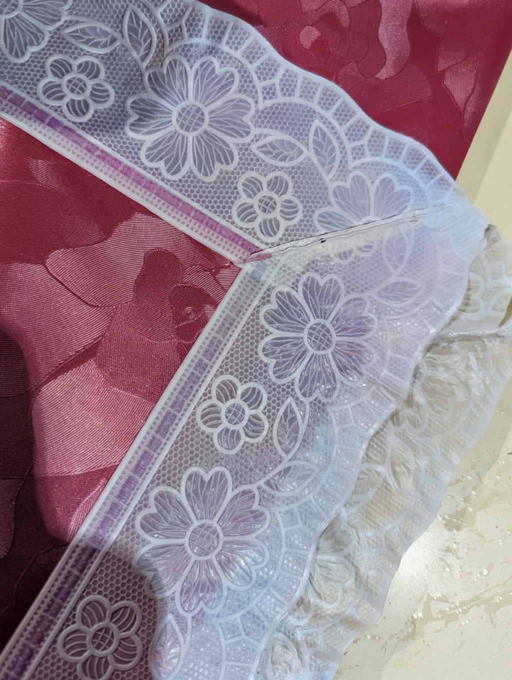 Table Sheet For Center Table (Dastarkhwan) Plastic Waterproof With Self Design 33'' x 50''