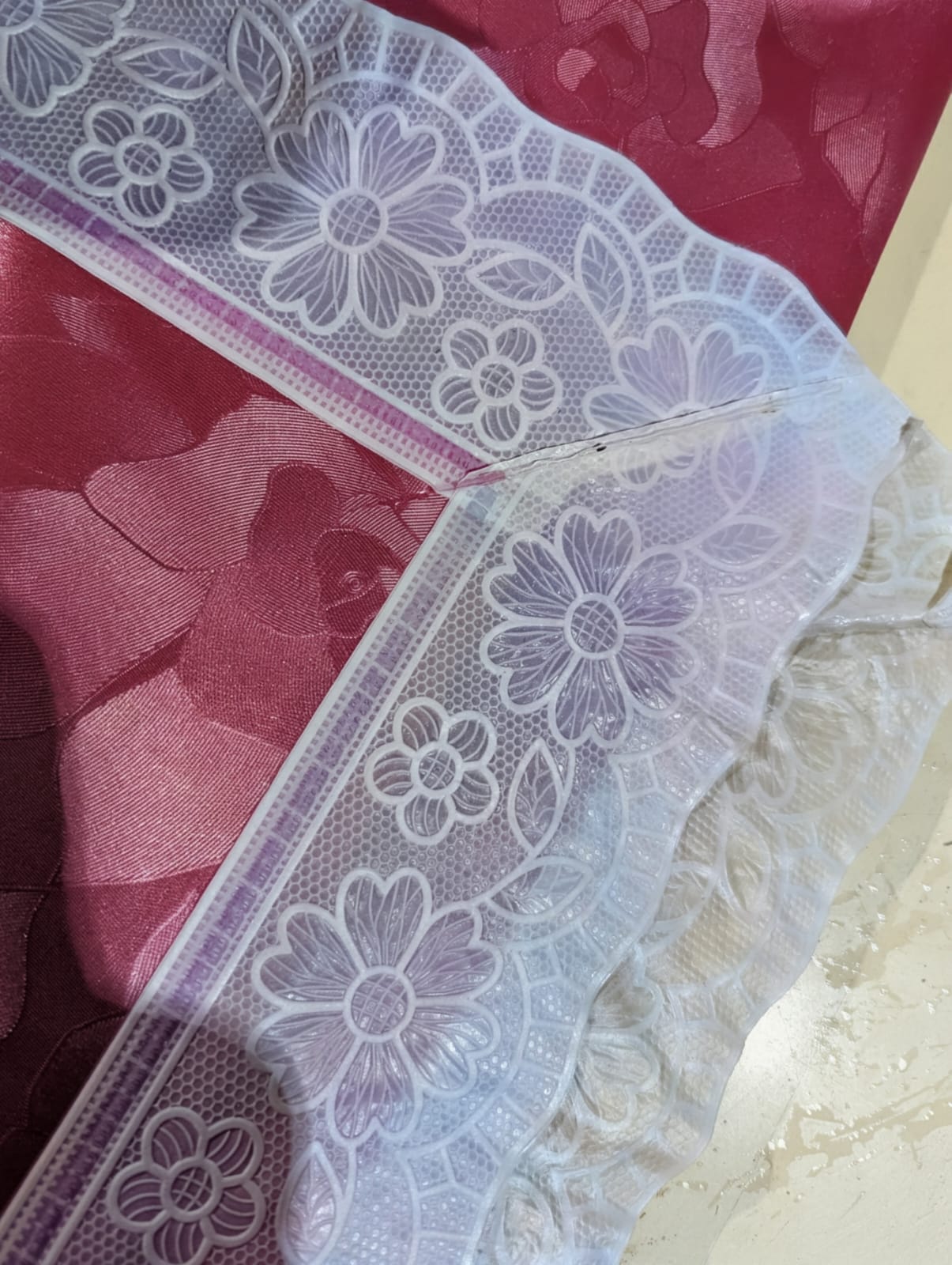 Table Sheet For Center Table (Dastarkhwan) Plastic Waterproof With Self Design 33'' x 50''