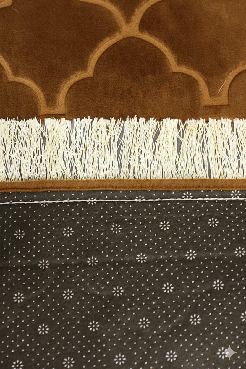 Cloud-Comfort 1.2cm Thick Prayer Mat Velvet Stuff (Brown)