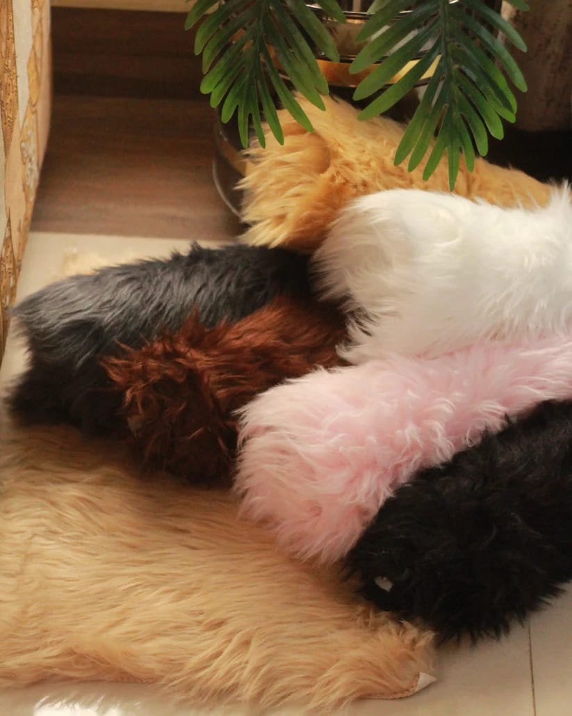 SELFI MIRROR MAT - Premium Faux Sheepskin Fur Rug – Soft Fluffy Floor Mat