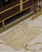 Luxurious Gold Stripe Faux Rabbit Fur Mat Size 40cm x 60cm