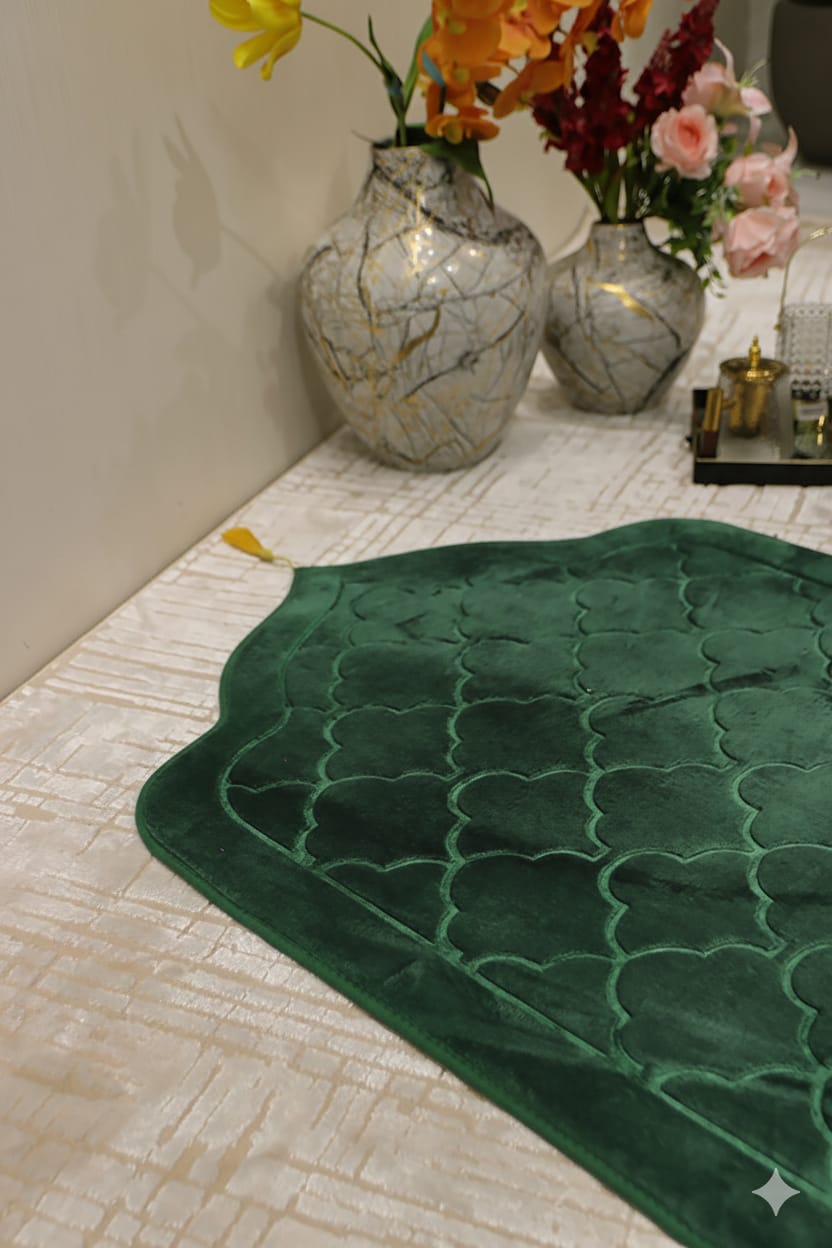 Cloud-Comfort 1.2cm Thick Prayer Mat Velvet Stuff (Green)