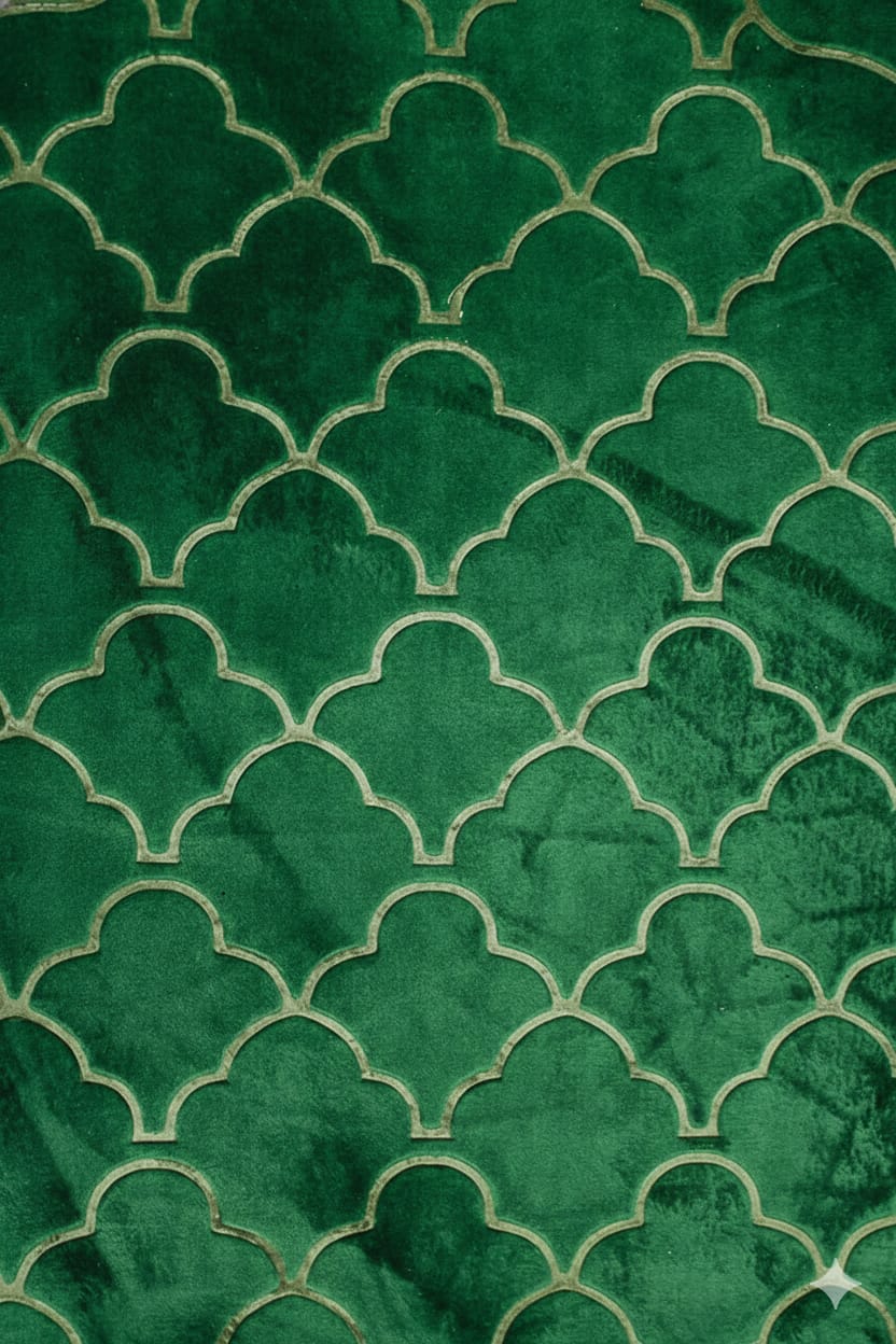 Cloud-Comfort 1.2cm Thick Prayer Mat Velvet Stuff (Green)