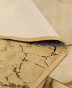 Luxurious Gold Stripe Faux Rabbit Fur Mat Size 40cm x 60cm