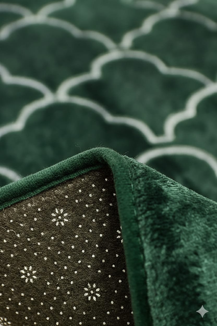 Cloud-Comfort 1.2cm Thick Prayer Mat Velvet Stuff (Green)