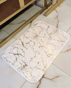 Luxurious Gold Stripe Faux Rabbit Fur Mat Size 40cm x 60cm