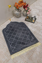 Cloud-Comfort 1.2cm Thick Prayer Mat Velvet Stuff (Silver)