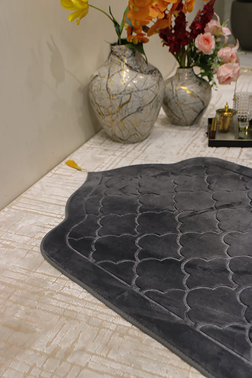 Cloud-Comfort 1.2cm Thick Prayer Mat Velvet Stuff (Silver)